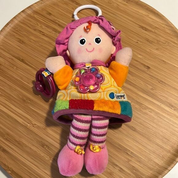 Lamaze Baby Stimulation Rattle Crackle Doll & Clip Plush Toy - Picture 1 of 11